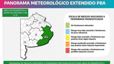 El fin de semana llega con lluvias, tormentas y descenso de temperatura en la provincia