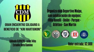 Encuentro solidario a beneficio de Kiri Martignoni en el estadio de Maipú