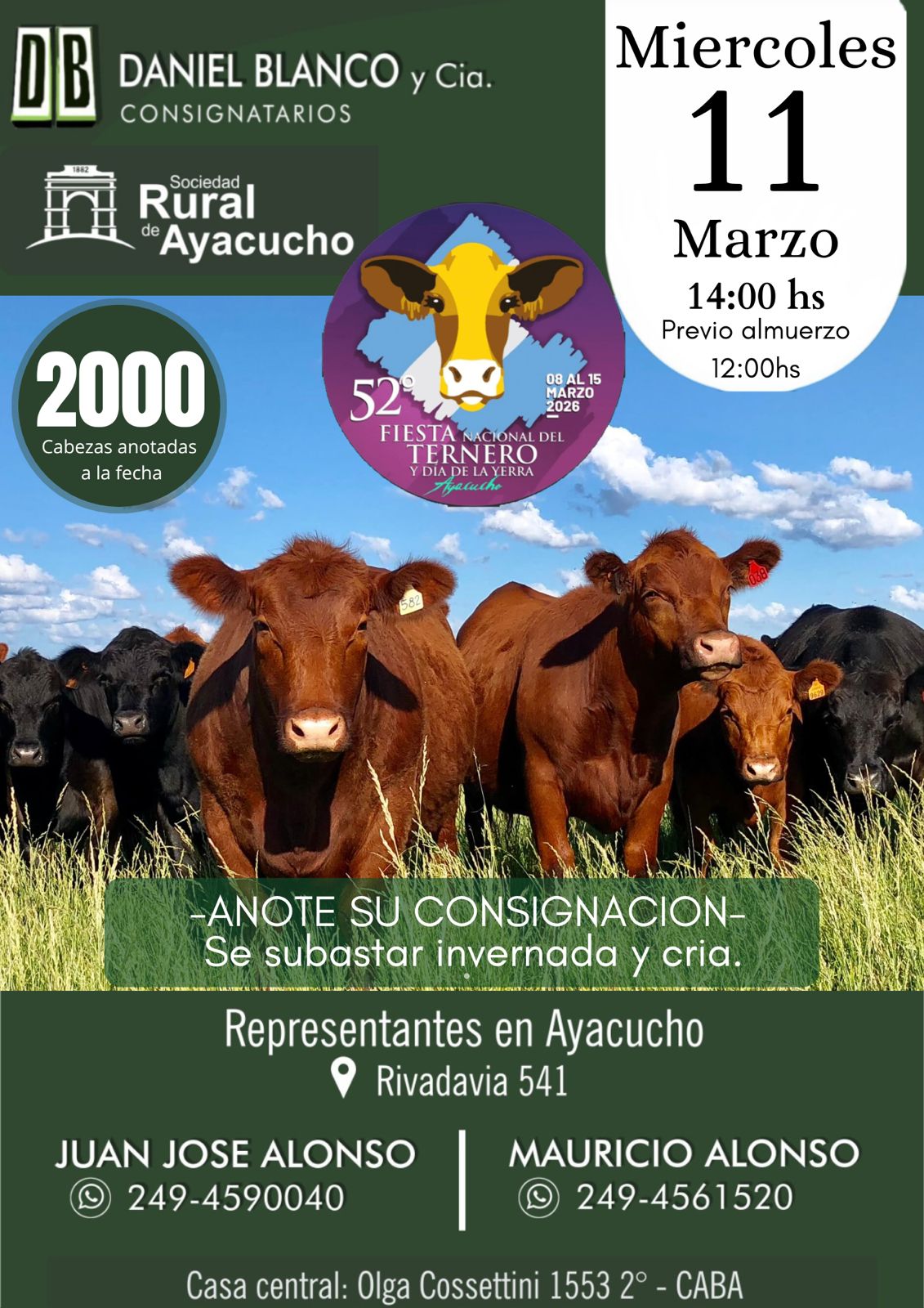 Invernada y cria, Fiesta Nacional del Ternero y dia de la Yerra