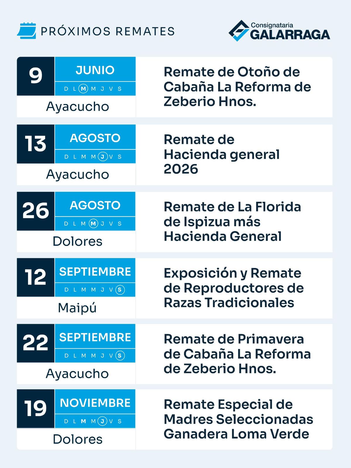Agenda de remates