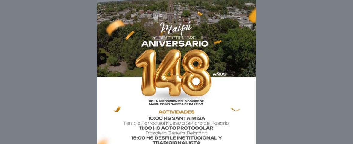 Maipú celebra 148 años con una jornada de actividades para toda la comunidad