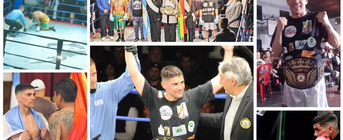 Tomás Fermín Irusta se consagró campeón Sudamericano Cono Sur tras ganar por nocaut en Maipú