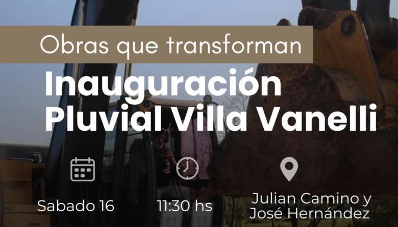 Inauguran 1200 metros de desagüe pluvial en el barrio