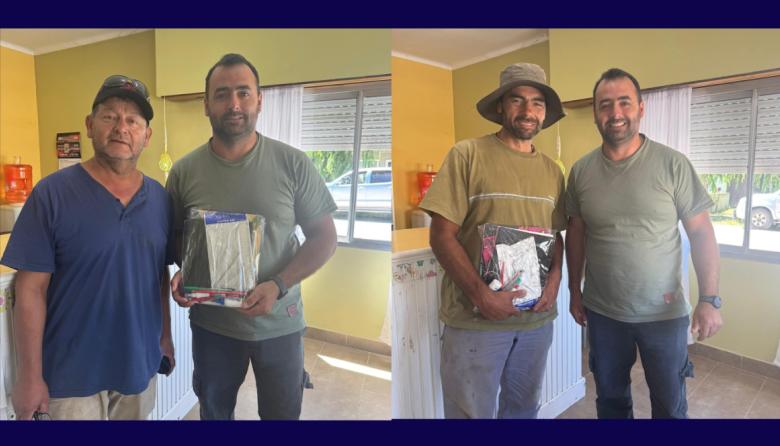 Entregaron útiles escolares a hijos de trabajadores municipales en Las Armas