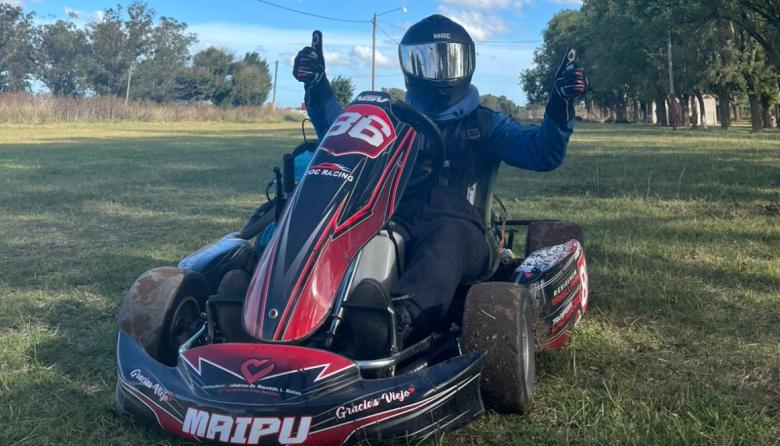 Matías Rouveda y Juani Cabrera se preparan para competir en el campeonato de karting KRL
