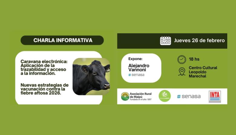 Invitan a charla sobre trazabilidad y prevención de enfermedades en el ganado