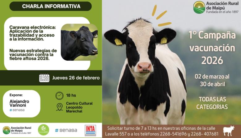 Charla sobre caravana electrónica y vacunación antiaftosa en Maipú