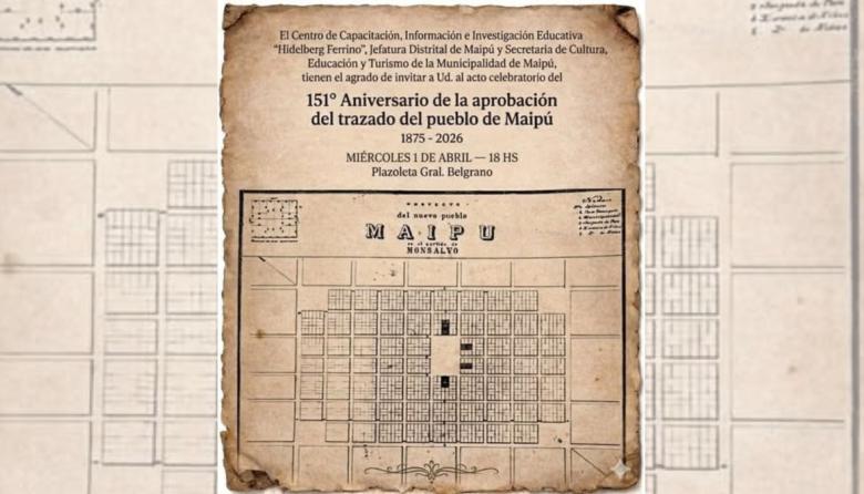 Maipú conmemora el 151° aniversario de su trazado