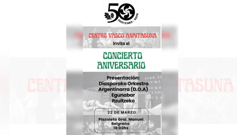 El Centro Vasco Anaitasuna celebra sus 50 años con un histórico encuentro de músicos