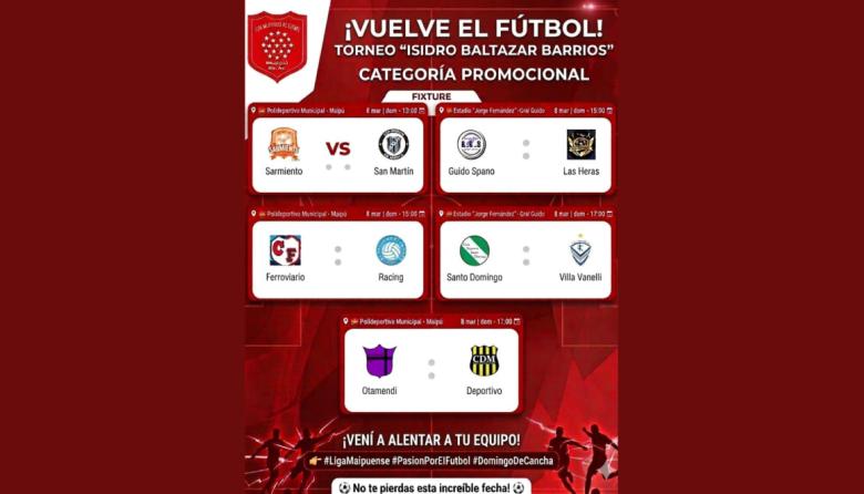 Comienza el Torneo Apertura “Isidro Baltazar Barrios” en la categoría Promocional