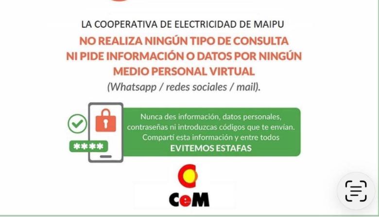 La Cooperativa de Electricidad advierte sobre intentos de estafas virtuales