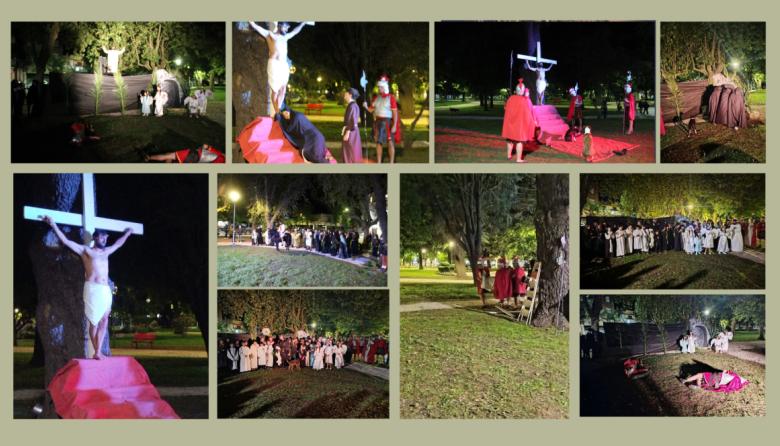 Emotiva representación del Vía Crucis viviente en Maipú