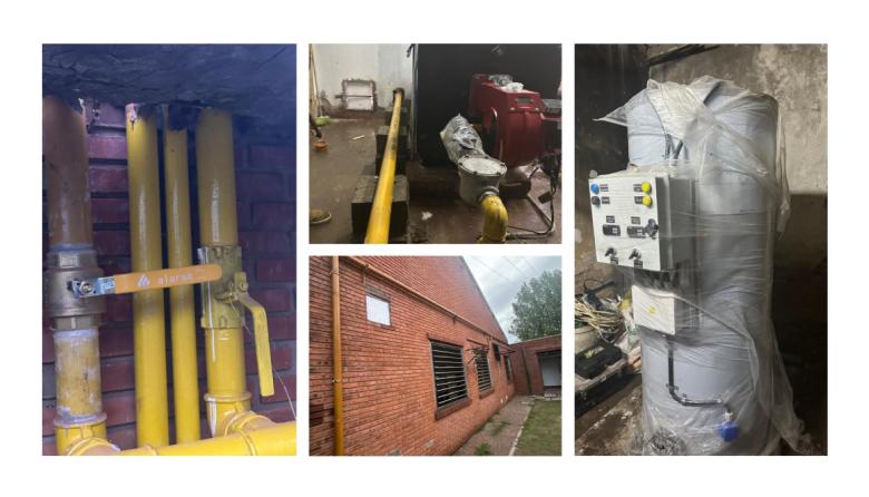 Continúan los trabajos en las cañerías de gas del Hospital Municipal