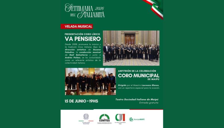La Sociedad Italiana celebró la herencia cultural italiana y presentó una destacada agenda artística para Maipú