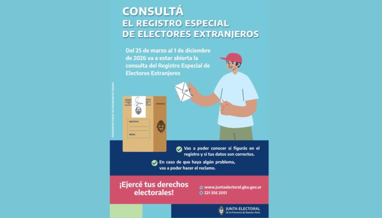 Habilitaron la consulta del Registro Especial de Electores Extranjeros