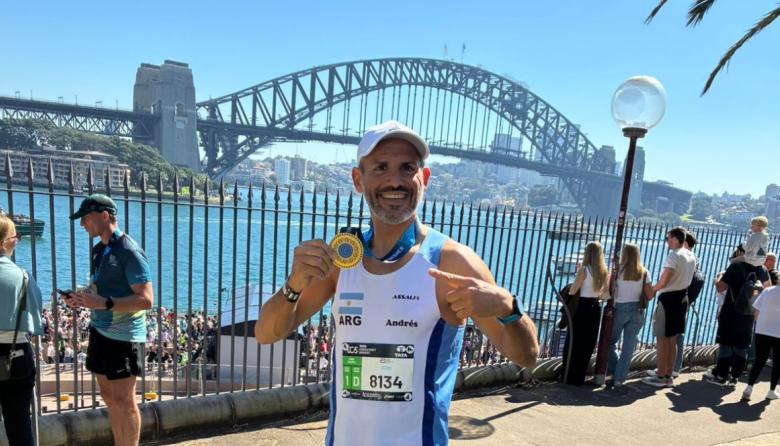 Andrés Bonavita llevó a Maipú a la Maratón de Sídney y completó su quinta carrera de 42 kilómetros