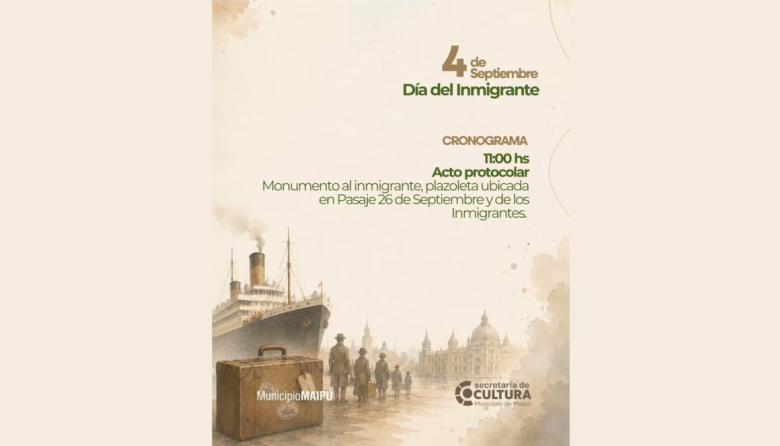Maipú conmemorará el Día del Inmigrante con un acto protocolar