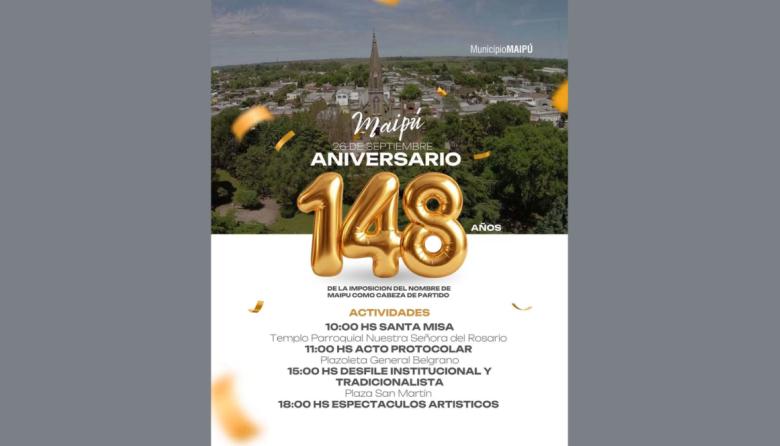 Maipú celebra 148 años con una jornada de actividades para toda la comunidad