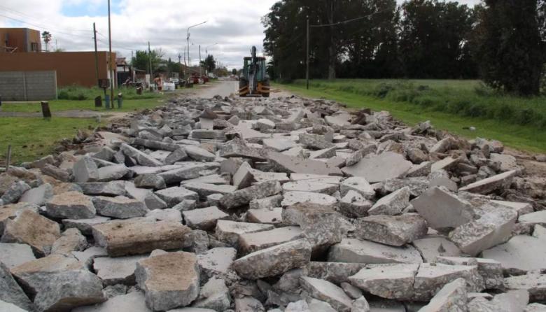 Repavimentan la Avenida San Martín y habrá cortes de tránsito por los trabajos