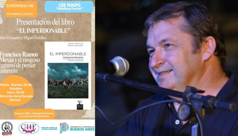 Pablo Zubiaurre presenta en Maipú el libro “El Imperdonable”, sobre Francisco Ramos Mejía