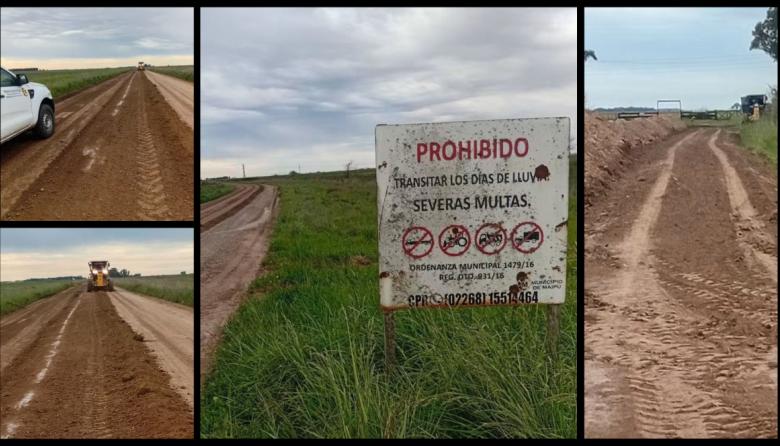 Continúan los trabajos de mejoramiento en caminos rurales