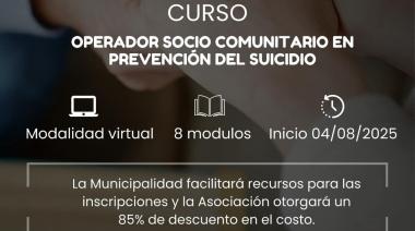 Comienza el curso “Operador Socio Comunitario en Prevención del Suicidio”