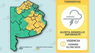 Emitieron alerta amarilla por tormentas en Maipú
