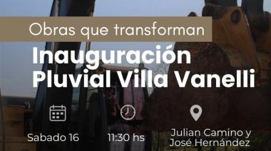 Inauguran 1200 metros de desagüe pluvial en el barrio