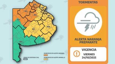 Maipú afronta mañana alerta amarilla mientras otras zonas bonaerenses están en alerta naranja por tormentas
