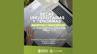 Abren las inscripciones para las Becas Municipales Universitarias y Terciarias 2026