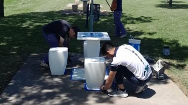 Reacondicionaron juegos y bancos en el Pasaje Magdalena Zubiaurre