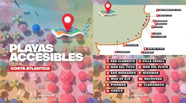 Desde la Asociación Alberto Valdez publican un listado de playas de la Costa Atlántica con infraestructura accesible
