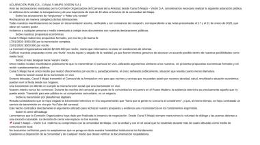 Canal 5 Maipú realizó una aclaración pública y defendió su trayectoria y transparencia