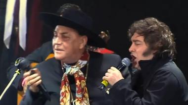 Milei cantó “Amor Salvaje” junto al Chaqueño Palavecino en Jesús María