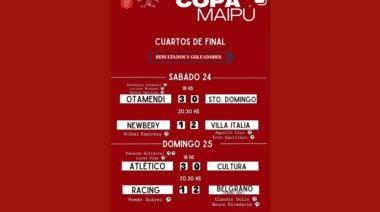 Con calor, goles y polémica, quedaron definidos los semifinalistas de la Copa Maipú