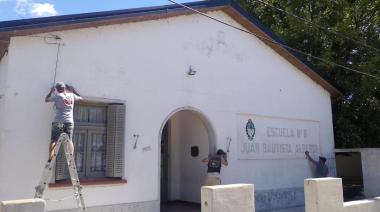 El Municipio inició obras de mejora en la Escuela N° 8 “Juan Bautista Alberdi”