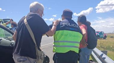 Colisión sin heridos en la Ruta 2 y asistencia del personal de Vial Maipú