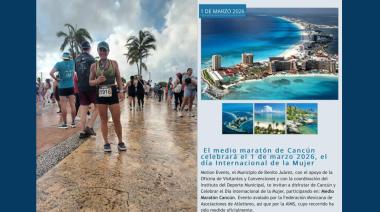 Silvana Calderón llevó la bandera de Los Guerreros hasta Cancún y completó con gran actuación la media maratón internacional