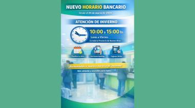Los bancos retoman el horario habitual de invierno en la provincia