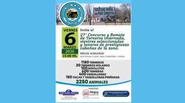 La Rural de Mar Chiquita realiza la 27ª edición del concurso y remate de terneros, terneras y vientres