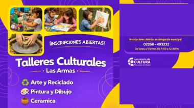Abren inscripciones para talleres culturales en Las Armas