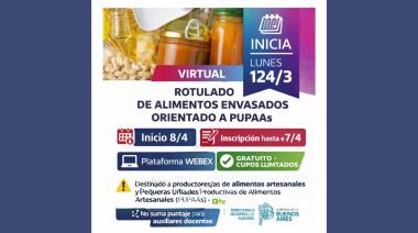 Dictarán una capacitación virtual sobre rotulado de alimentos envasados