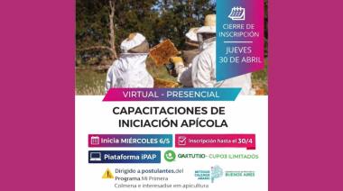 Abren inscripciones para capacitaciones gratuitas de iniciación apícola en la Provincia