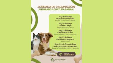 Maipú realizará jornadas gratuitas de vacunación antirrábica para perros y gatos