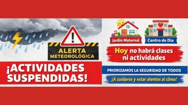 Suspendieron las actividades del Jardín Maternal y del Centro de Día por el alerta meteorológico