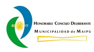 El Concejo Deliberante de Maipú realizará una nueva sesión ordinaria este lunes