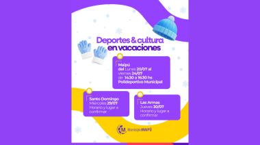 Maipú prepara una agenda de actividades recreativas para las vacaciones de invierno