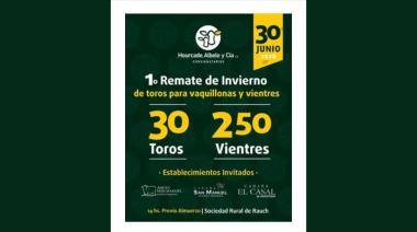 Rauch será sede del 1º Remate de Invierno de toros para vaquillonas y vientres