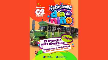 El trencito recreativo será una de las propuestas para festejar el Día del Niño en Maipú