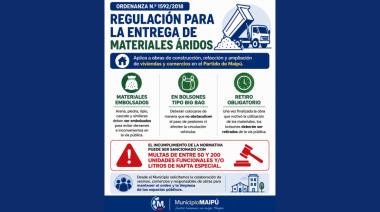 El Municipio recuerda la normativa para la disposición de materiales áridos